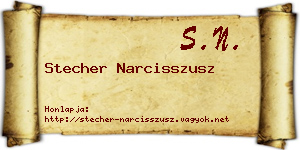 Stecher Narcisszusz névjegykártya